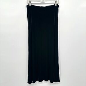 Vintage JR Nites A Line Black Velvet‎ Maxi Skirt Size M L Stretch Holiday Vampy